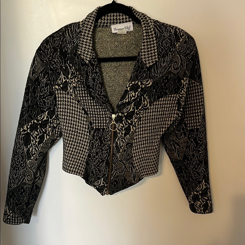 Women's Black and Gray Elegant Jacket